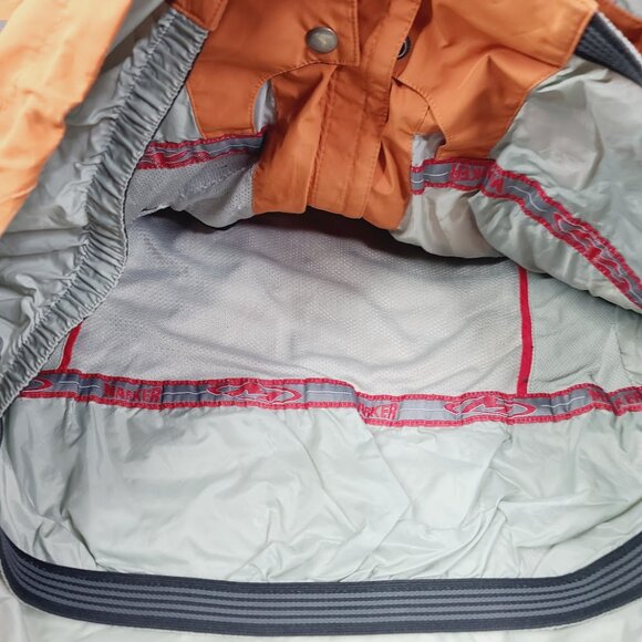 Marker Men's Orange Grey Gore-Tex Long Sleeve Full Zip Windbreaker Jacket Size L - Picture 9 of 15